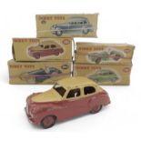 Dinky Toys boxed diecast, including 181 Volkswagen Beetle, 234 Ferrari racing car, 110 Aston Martin