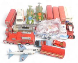 Corgi, Dinky and other diecast, including Dinky Police Ford Transit van, Dinky Toys ERF fire tender,