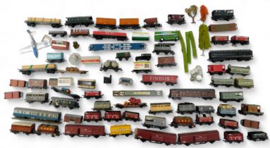 Hornby, Mainline and other rolling stock, including cattle vans, plank wagons, Lowmac wagons, brake