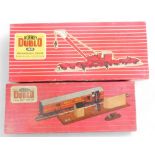 Hornby Dublo two rail rolling stock, including 2400 TPO mail van set, and 4260 breakdown crane, boxe