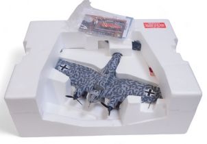 A Franklin Mint Collection Armour diecast plane Heinkel HE111 Night Bomber, 1:48 scale, boxed.