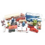 Dinky and Matchbox playworn diecast, including Dinky Toys Ford Transit van ambulance, Dinky Toys Lan