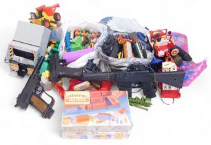 Various toys, to include Fisher Price walkie talkies, cap guns, diecast, etc, all playworn. (a quant