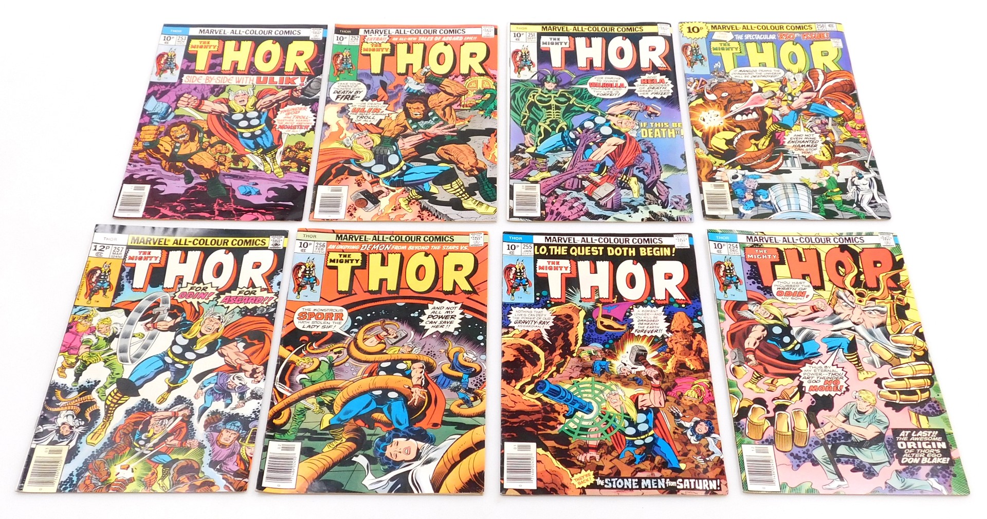Marvel comics. Thirty two editions of The Mighty Thor, issues, 234, 235, 236, 237, 242, 245, 248-273 - Image 3 of 5
