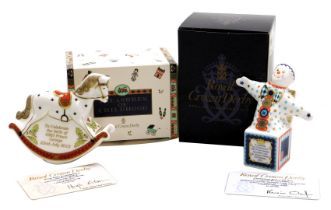 A Royal Crown Derby Royal Baby Rocking Horse, to celebrate the birth of His Royal Highness Prince Ge