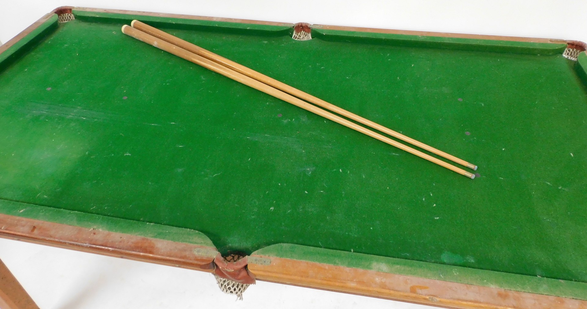 A Victor Sports pine framed half size snooker table, 84cm high x 187cm wide 98cm deep, together with - Image 2 of 2