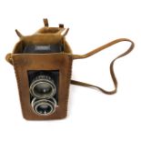 A Voigtlander TLR camera, with Compur Brillant and Rapid-S-O 1:2.2 lenses, cased.