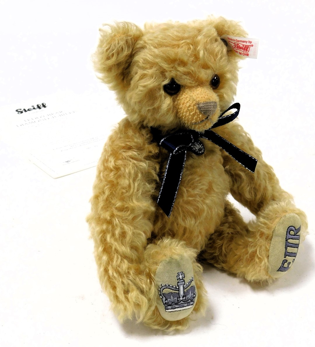 A Steiff diamond jubilee teddy bear 2012, with certificate, and a Steiff classic standing bear with - Image 2 of 6