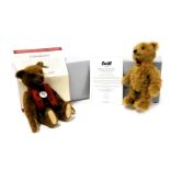 A Steiff Teddy Bu 1925, with certificate and Oakley the Autumn Swarovski bear, exclusive to Danbury