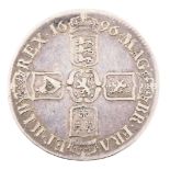 A William III silver crown 1696.