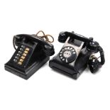 An early 20thC bakelite Autophone, together with a black dial telephone. (2)