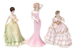 A Coalport porcelain figure modelled as With Love, another figure of Eleanor, Silhouettes series and