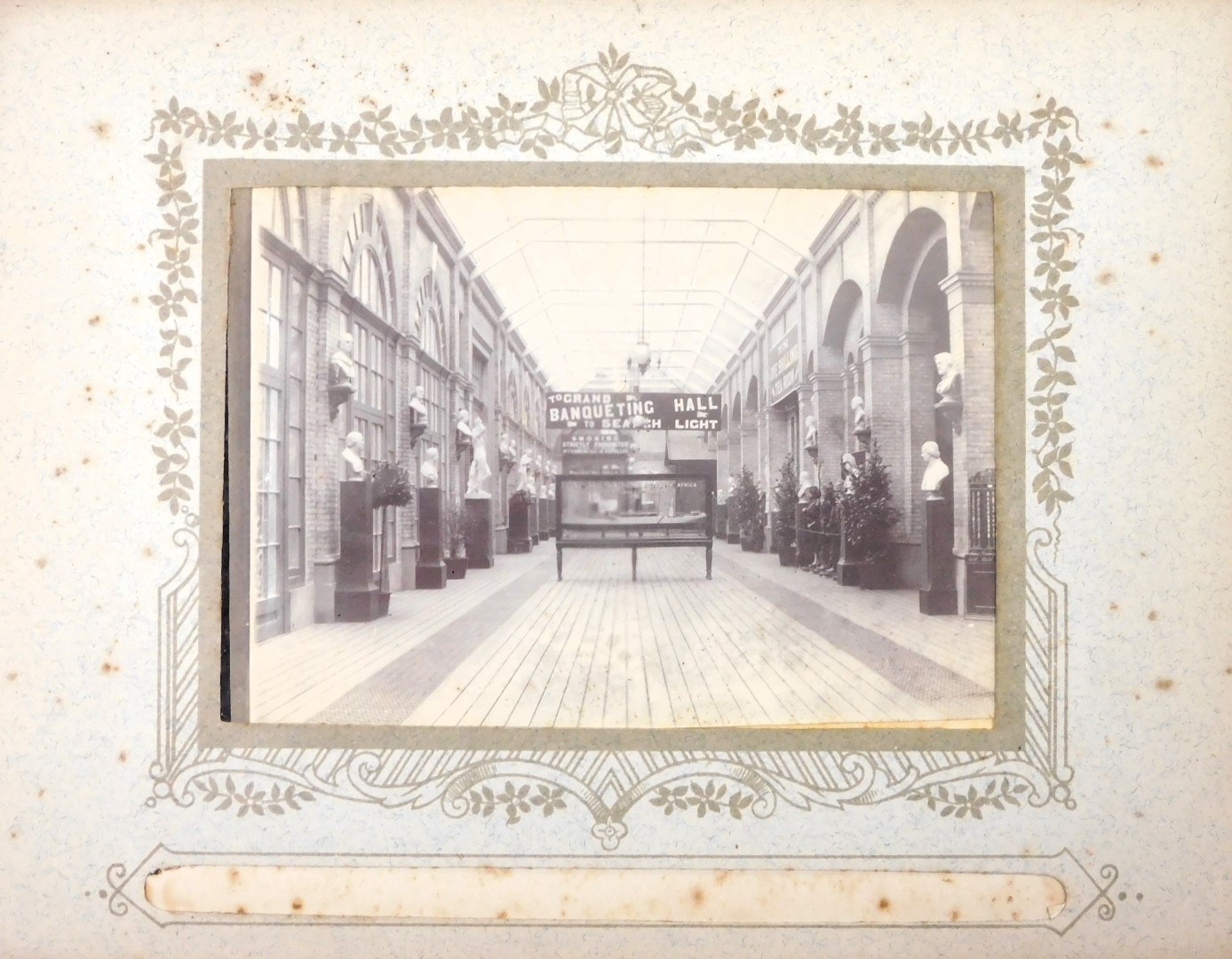 A Victorian photograph album, showing photographs of the Alexandra Palace, London, further photograp - Image 3 of 4