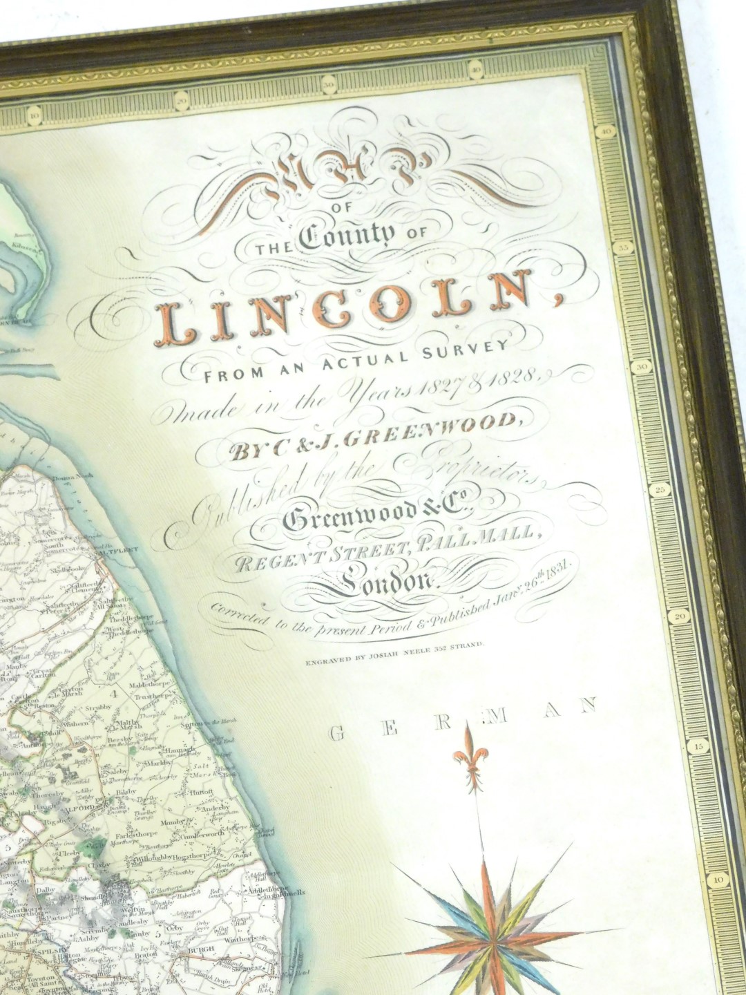 A Greenwood and Company map of the county of Lincoln, from an actual survey made in the years 1827 a - Image 3 of 3