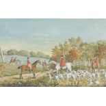 William W Atkinson (British, 19thC). Hunting scene with dogs, watercolour, signed, dated 1849, 18.5c