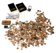 Victorian and later silver and copper coinage, including a crown 1889, George V Silver Jubilee crown