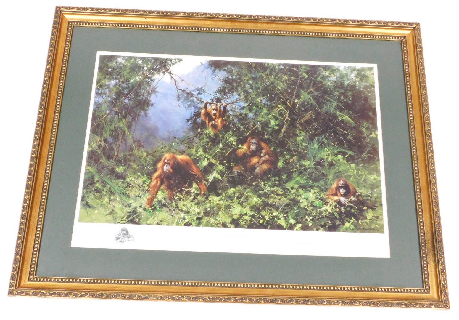 David Shepherd OBE, FRSA (British, 1931-2017). Men of the Woods-Orang-utans, limited edition 642/900 - Image 2 of 4