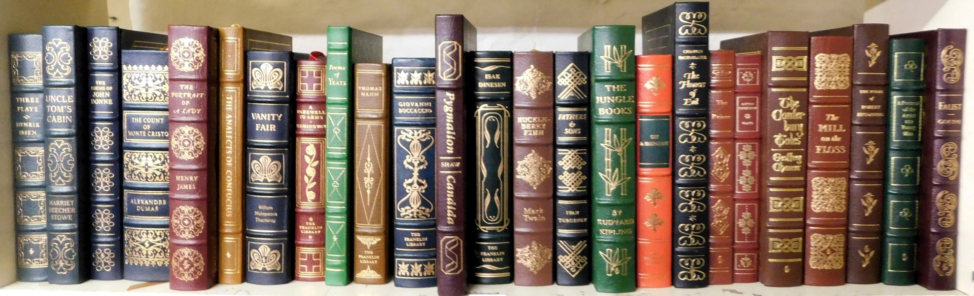 The Easton Press and the Franklin Library, assorted volumes, including Thackeray (William Makepeace)