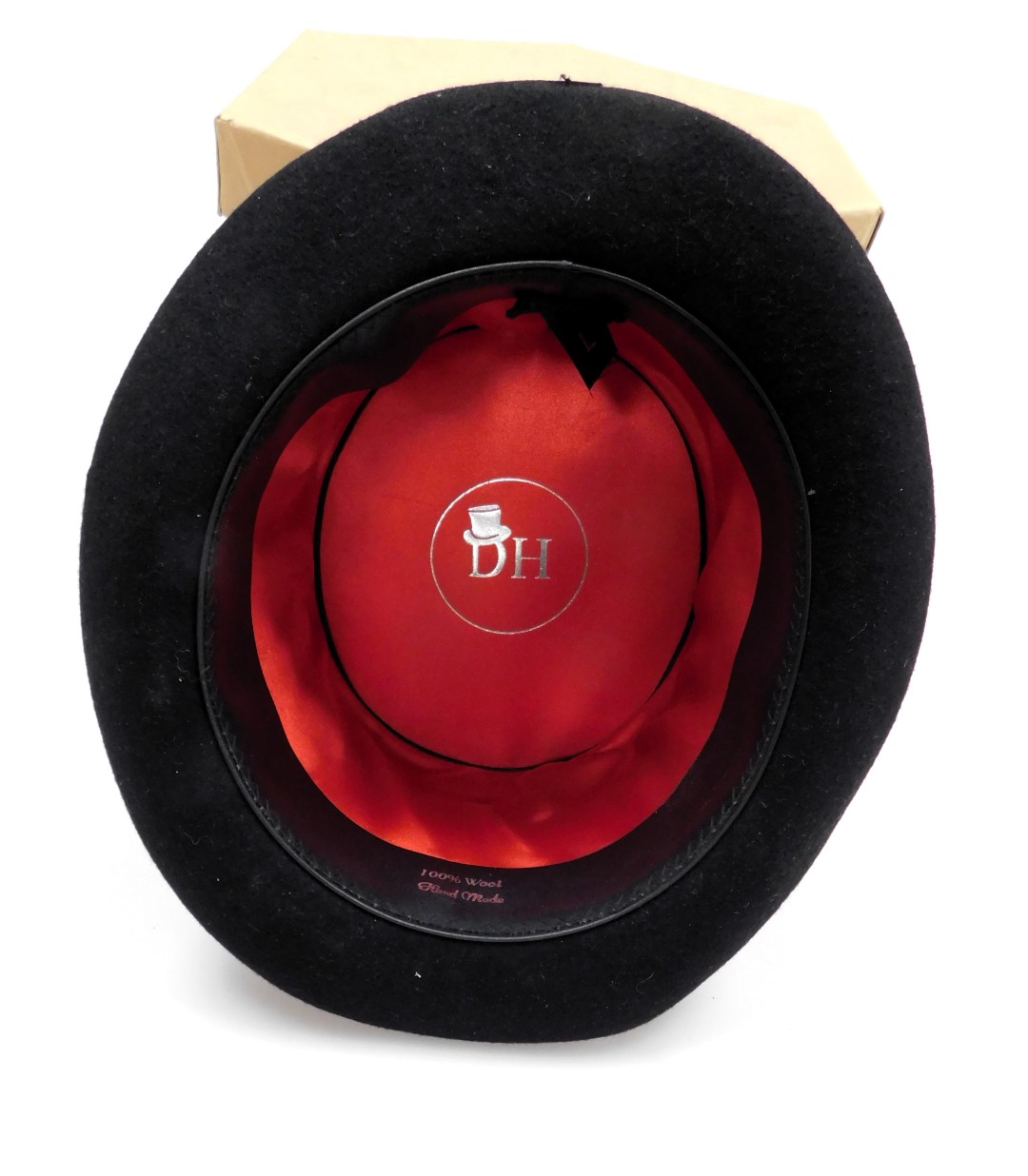A DH black wool top hat, boxed. - Image 2 of 2
