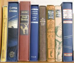 Books. Folio Society, comprising Steinbeck, The Grapes of Wrath, Defoe (Daniel) Moll Flanders, and R