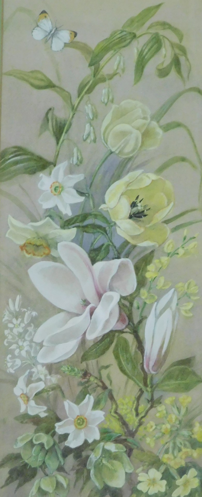 G M Brough. Four still lifes of flowers, watercolours, signed, 35cm x 24cm. - Image 8 of 9