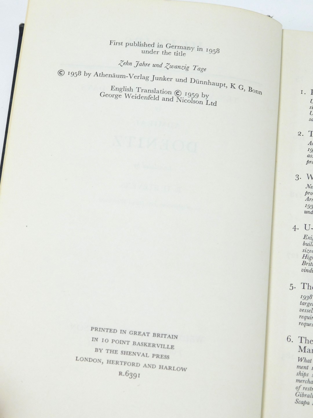 Doenitz (Admiral Karl). Memoirs, Ten Years and Twenty Days, translated by R H Stevens, autographed c - Image 4 of 4