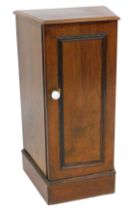 A Victorian mahogany stained pot cupboard, 79cm high, 42cm wide.