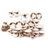 A group of Royal Albert porcelain Old Country Roses pattern tablewares and ornaments, including a te