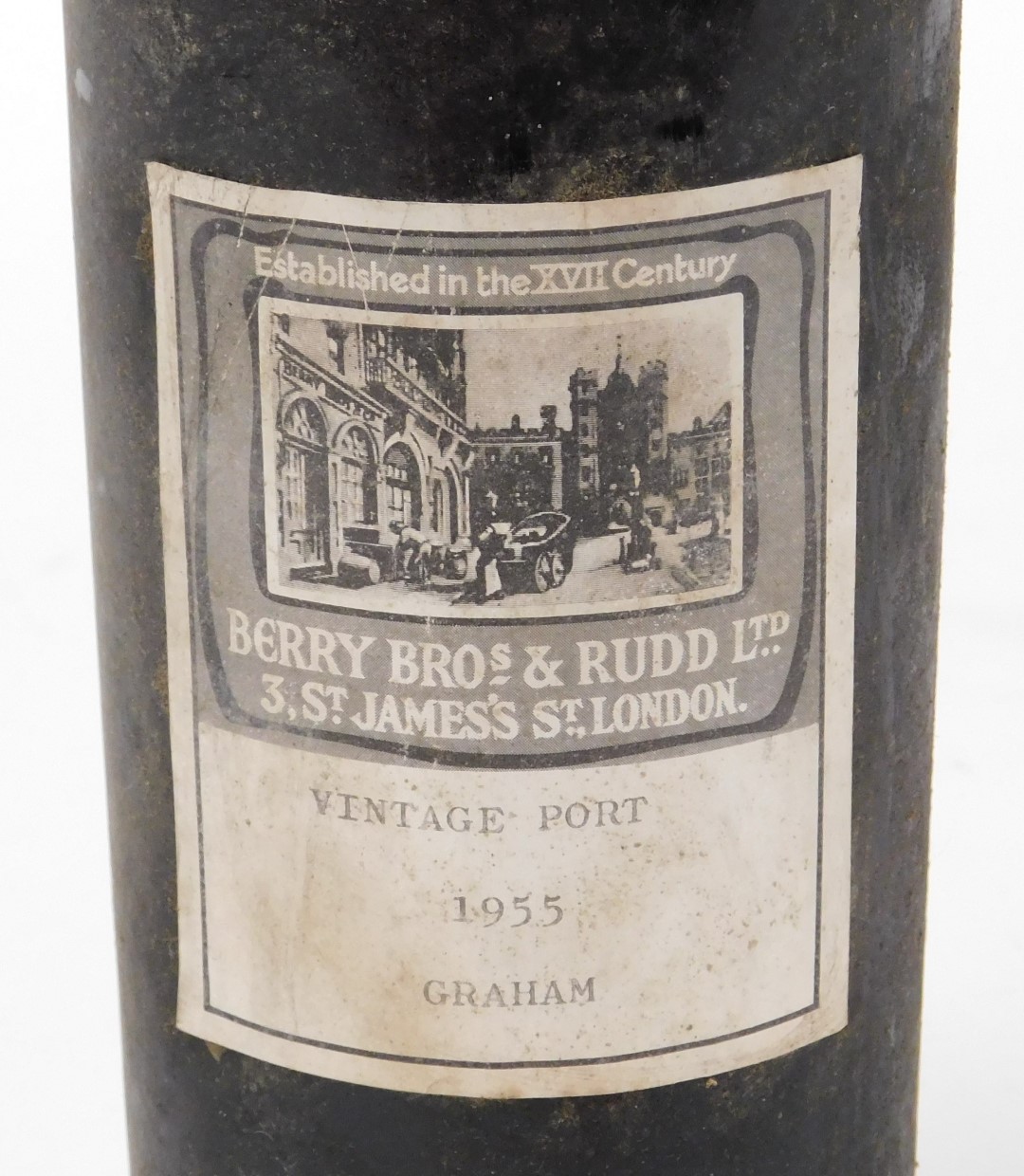 A bottle of vintage port, for Berry Bros & Rudd Ltd, named as Graham 1955. - Image 2 of 3