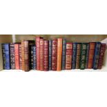 Franklin Library and Easton Press books, including Tolstoy, War and Peace, Stendhal, The Red and the