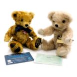 A Merrythought teddy bear, for the London 2012 Olympic Games, together with a copy of the first Merr