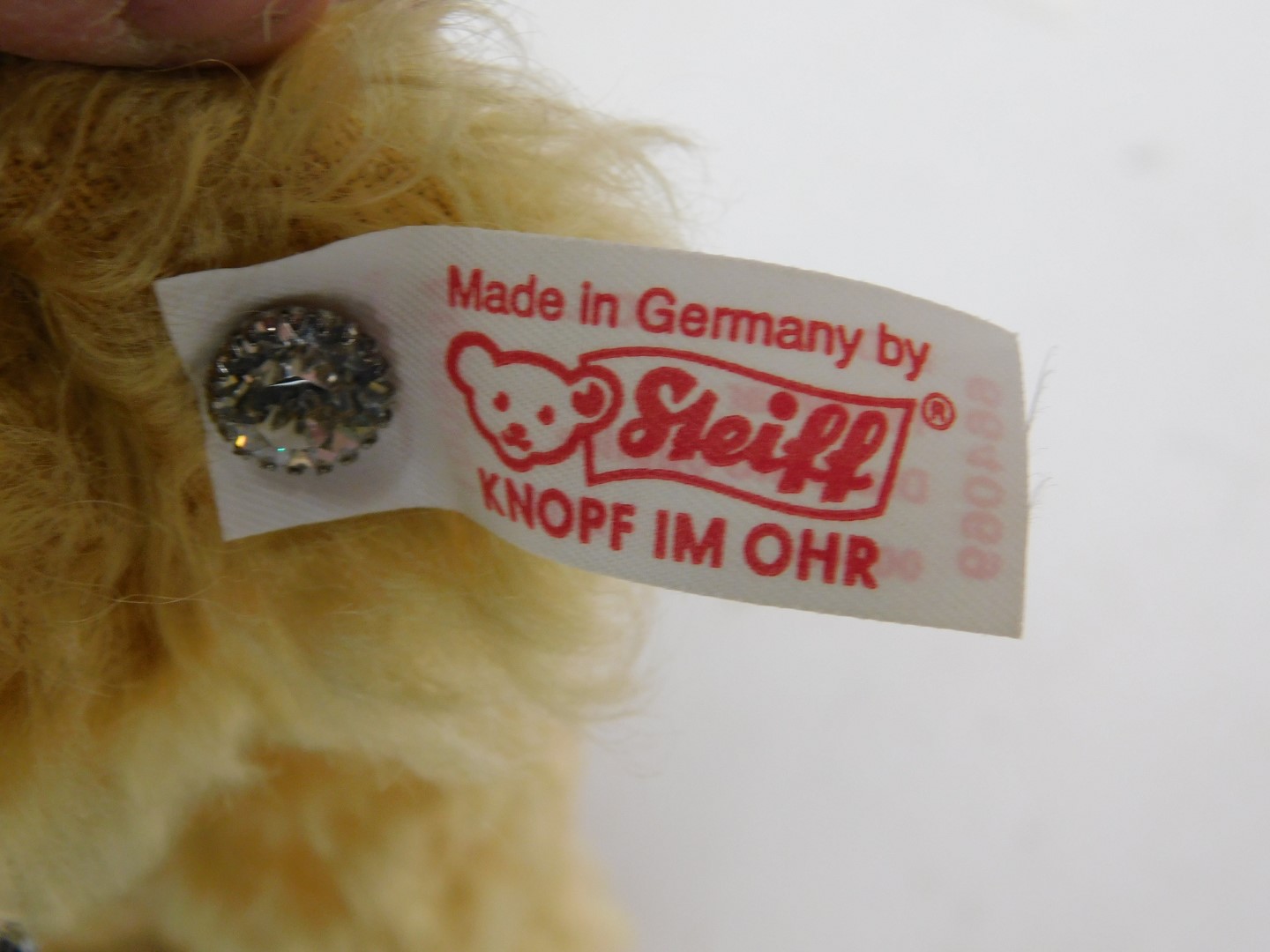 A Steiff diamond jubilee teddy bear 2012, with certificate, and a Steiff classic standing bear with - Image 3 of 6