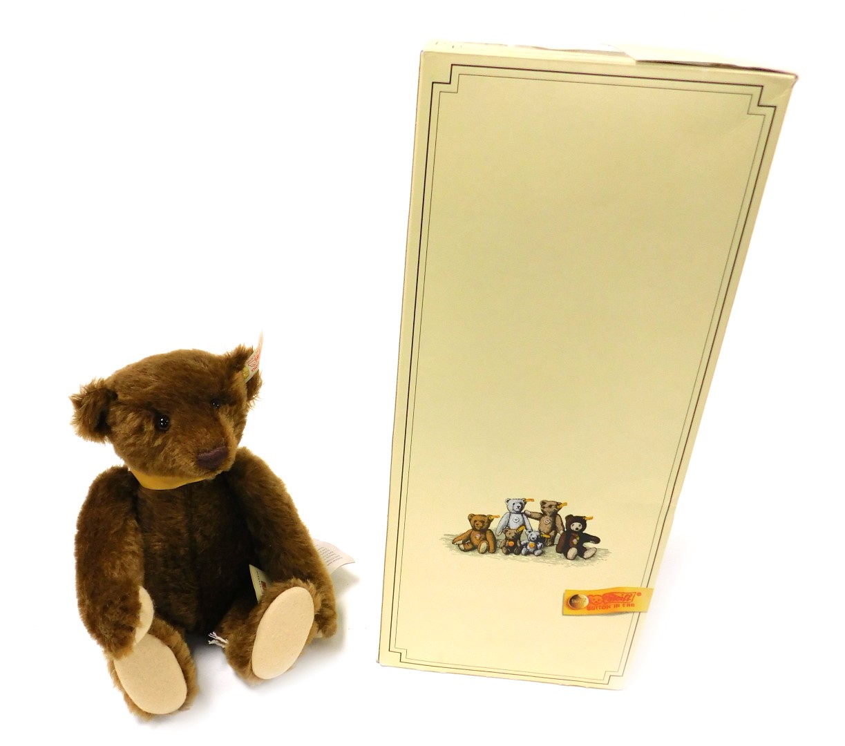 A Steiff 150th anniversary Margarete bear 1997, boxed with certificate.