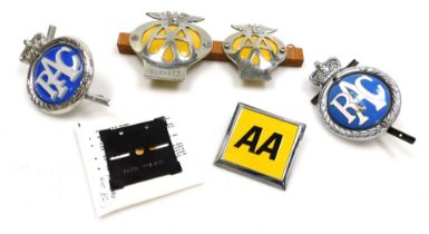 Two RAC badges, and three AA badges. (5)