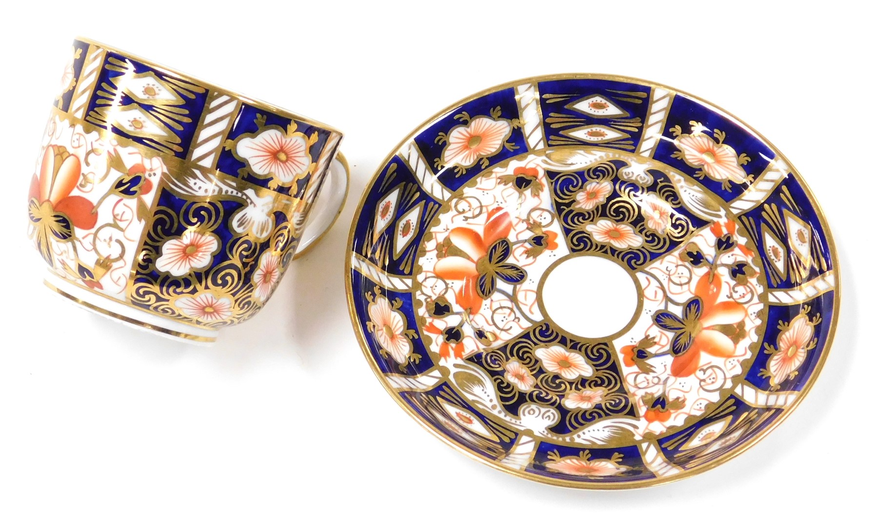 A Royal Crown Derby Imari porcelain trio, pattern number 2451, printed marks, comprising cup, saucer - Image 2 of 4