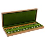 The Royal Horticultural Society flower spoons, set of twelve, cased, Sheffield 1973, 10.4oz.