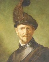 Continental School (20thC). Portrait of a military gentleman, head and shoulder study, oil on canvas