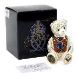 A Royal Crown Derby Imari Diamond Jubilee Teddy bear, limited edition, 553/750, exclusive to Goviers