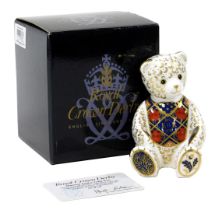 A Royal Crown Derby Imari Diamond Jubilee Teddy bear, limited edition, 553/750, exclusive to Goviers