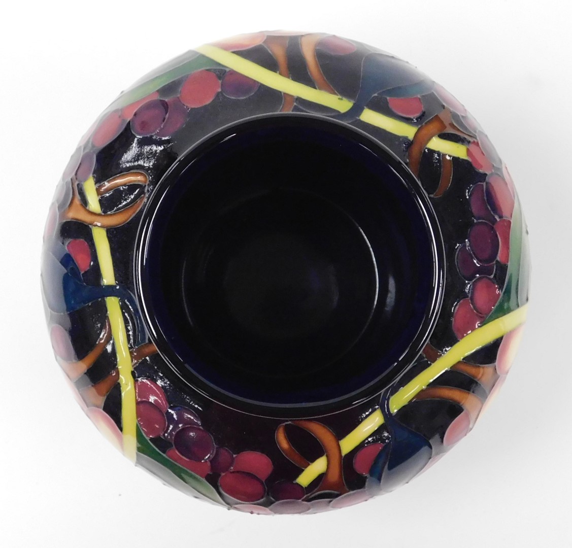 A Moorcroft pottery Queen's Choice pattern vase, of shouldered tapering form, decorated Kerri, 2000, - Image 3 of 4