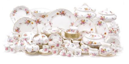 A Royal Crown Derby porcelain Derby Posies pattern dinner tea and coffee service, including a soup t