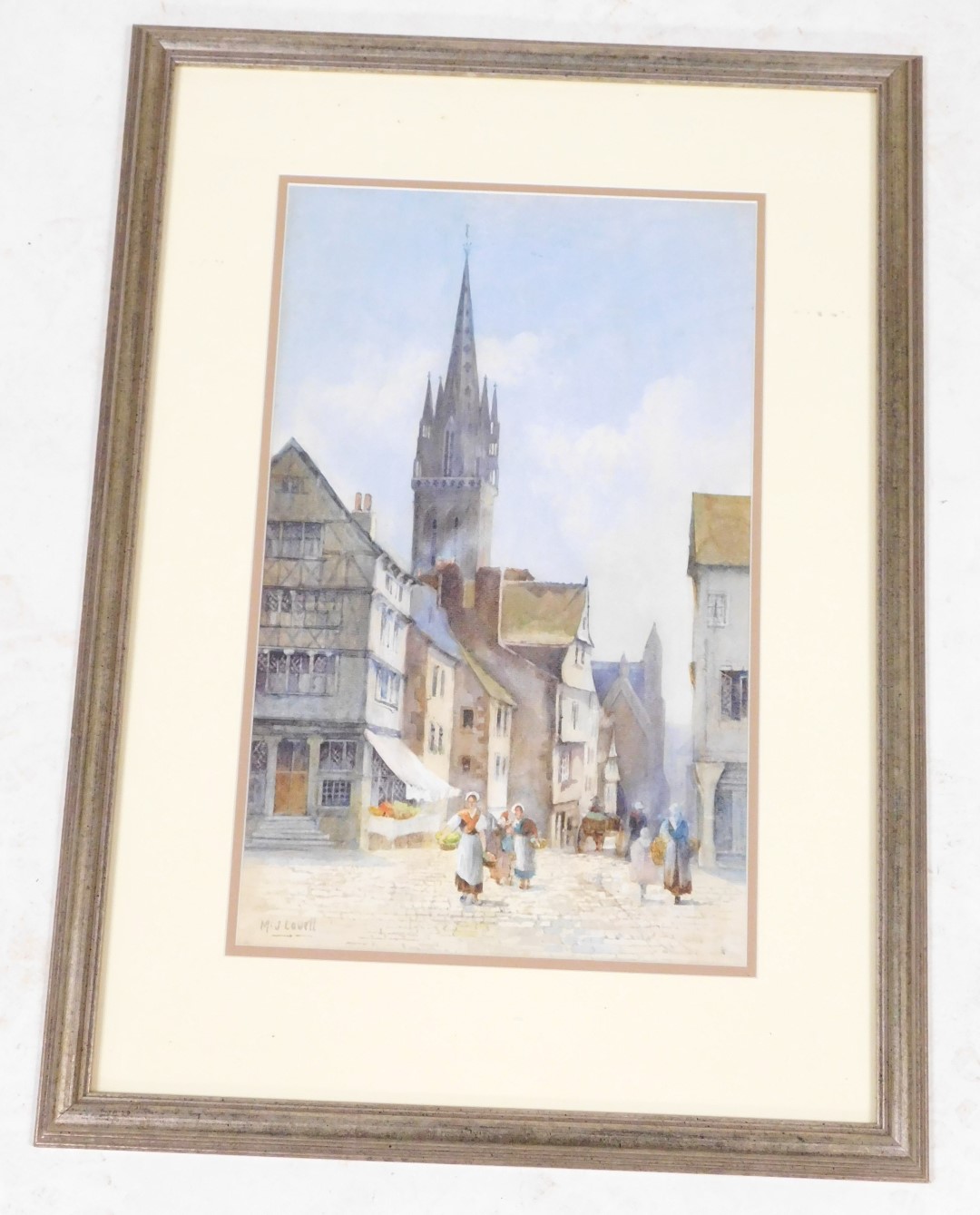 Margaret J Lovell (British, Ex.1899-1931). Saint Pol de Leon, Finistere, watercolour, signed, title - Image 2 of 3