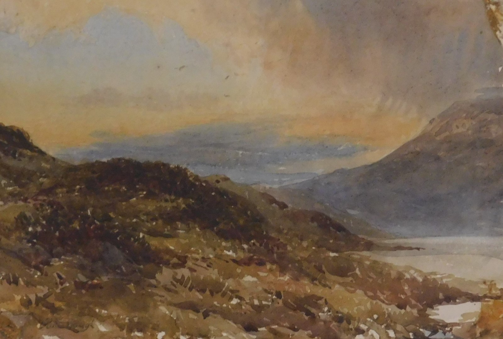 English School (19thC). Seascape with mountain beyond, oil on canvas, 19.5cm x 35cm, together with h - Image 4 of 5