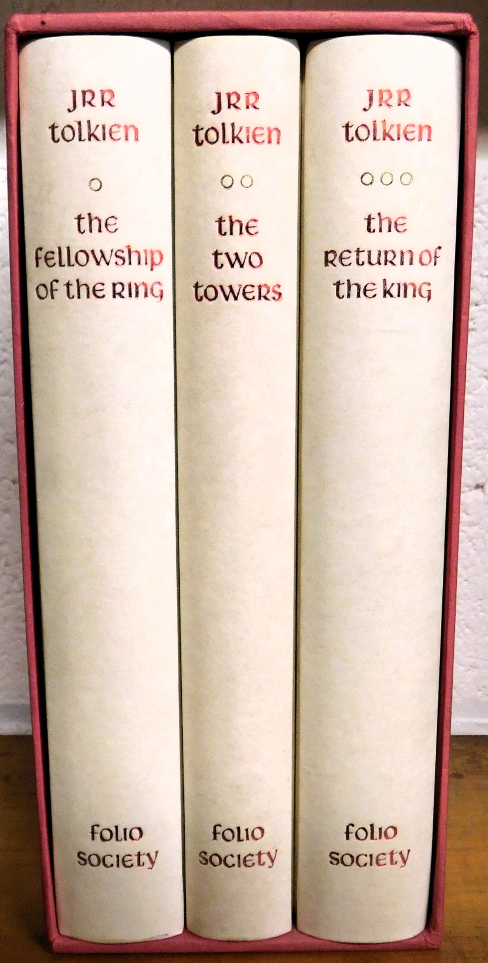 Tolkien (JRR). The Fellowship of the Ring, The Two Towers, The Return of the King, three vols, in sl