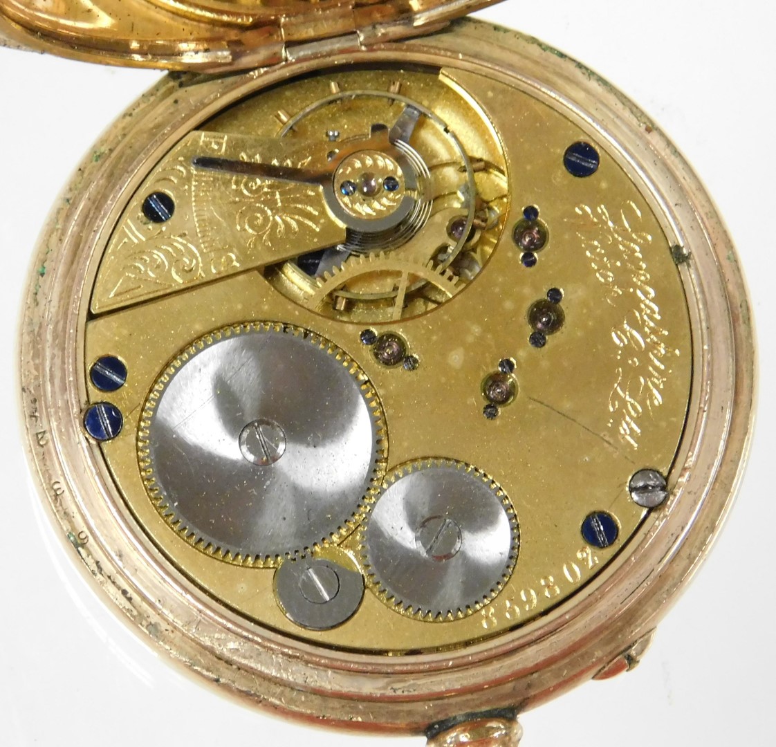 An early 20thC Lancaster Watch Company Ltd gold plated gentleman's full hunter pocket watch, for Pre - Image 3 of 5
