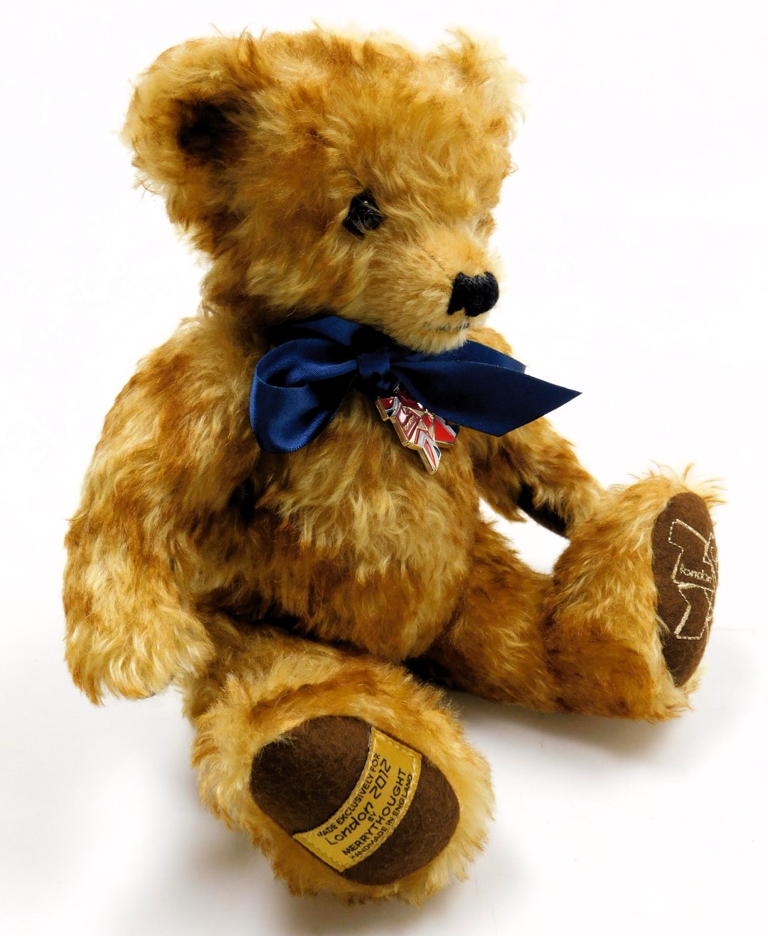 A Merrythought teddy bear, for the London 2012 Olympic Games, together with a copy of the first Merr - Image 5 of 5