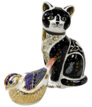 A Royal Crown Derby Imari paperweight, modelled as War Cat, Lest We Forget, limited edition 255/500,