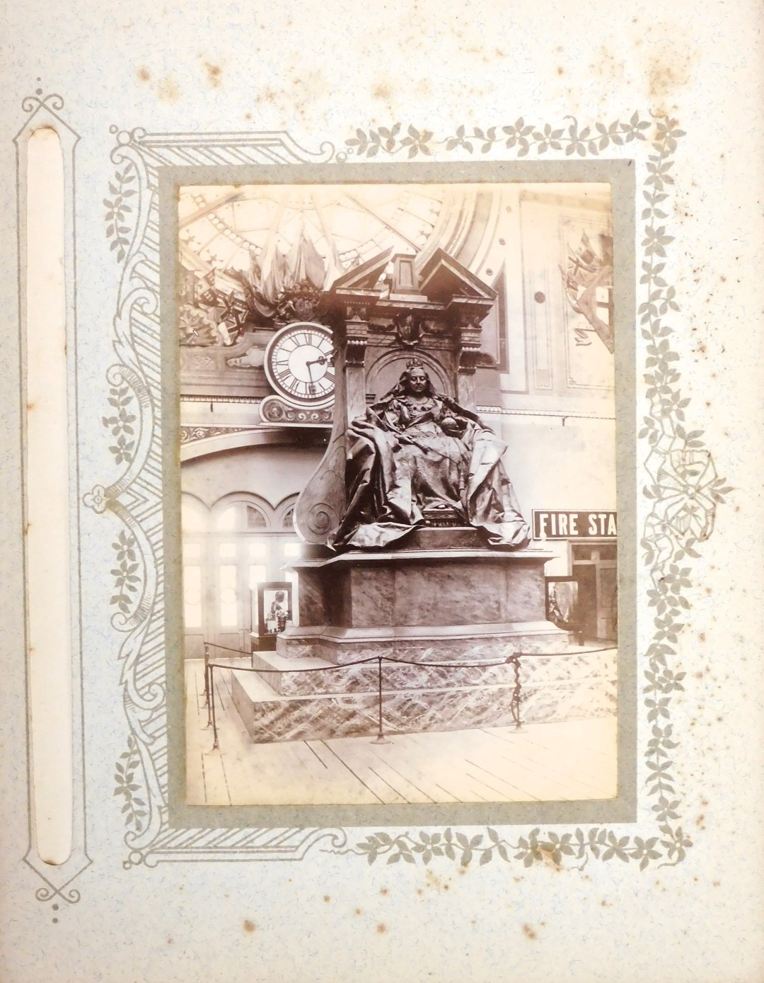 A Victorian photograph album, showing photographs of the Alexandra Palace, London, further photograp - Image 4 of 4