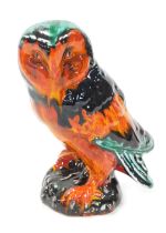 An Anita Harris pottery figure of an owl, signed, printed marks, 19cm high.