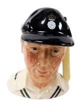 A Royal Doulton character jug, the Hampshire Cricketer, D6739, especially commissioned from Hampshir